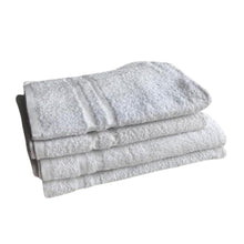 Load image into Gallery viewer, 86/14 Blended White Platinum Ring Spun Face Cloth 12x12" 1lb (50 dozen/600 pieces)