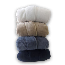 Load image into Gallery viewer, Microfiber Bath Robe Coral Fleece Shawl Collar Grey Color (1 piece)